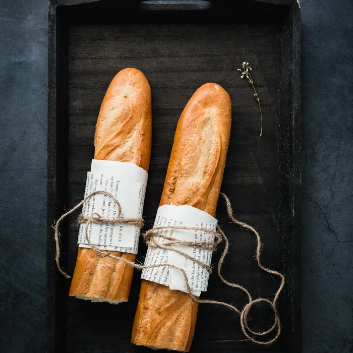 Fresh baguettes (stock photo)